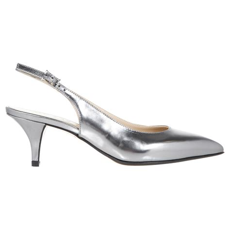 dior kitten heels slingback|kitten heel silver evening shoe.